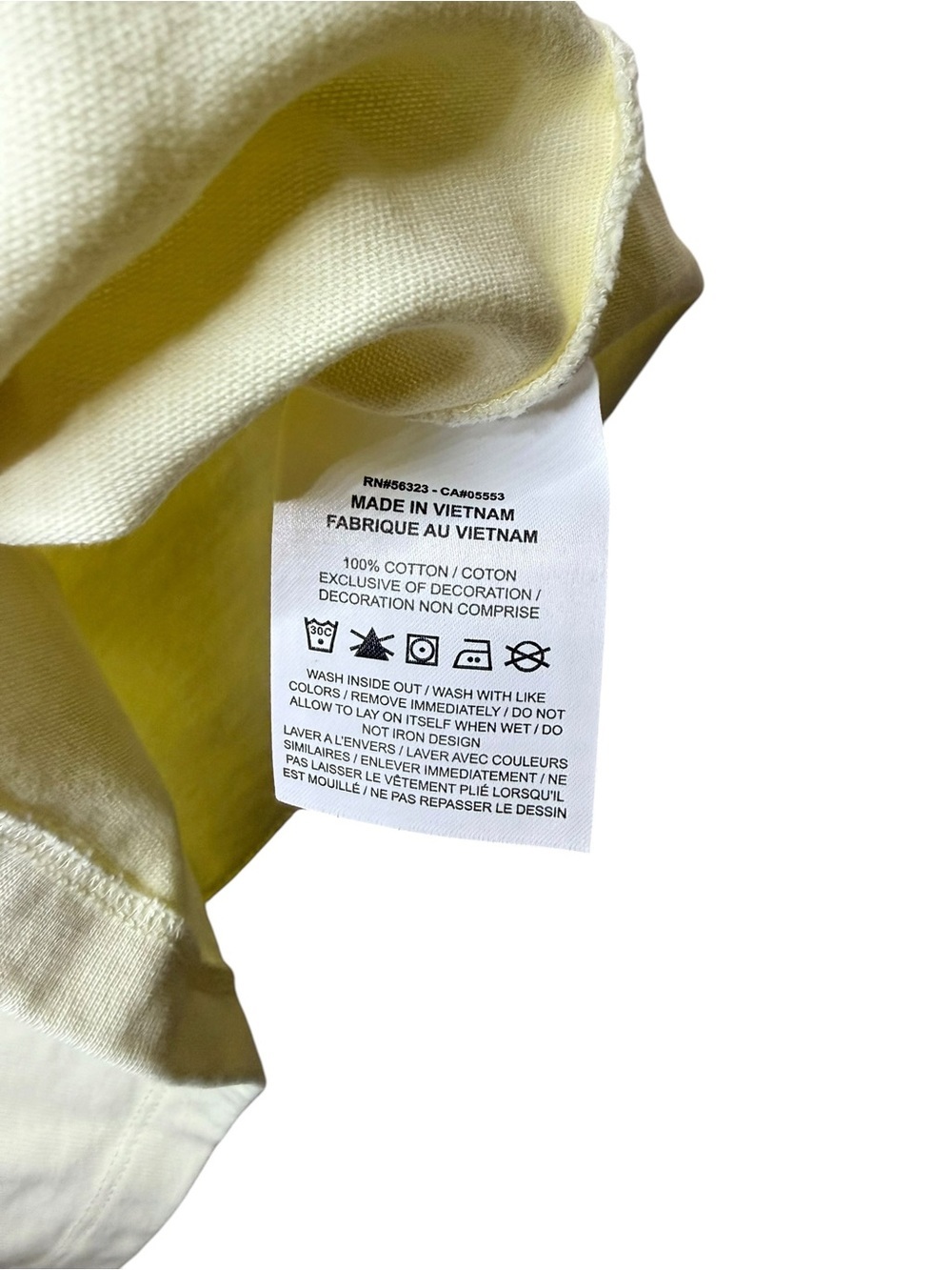 Nike Essential Cropped Tee Light Yellow Embroidered Logo Medium - Picture 7 of 9